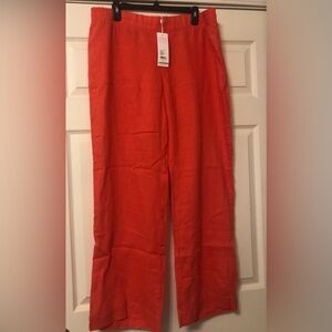 Lilly Pulitzer Mizner Red Linen Palazzo Pants